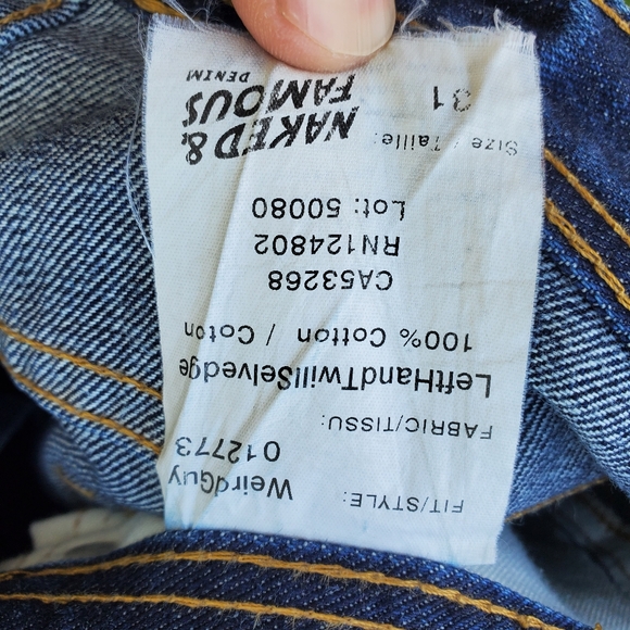 Naked & Famous Weird Guy Fit Jeans 31 - Picture 7 of 7